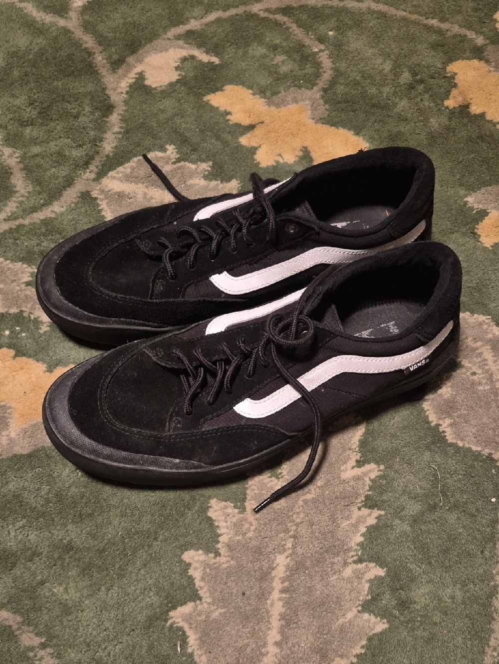 Vans Black and White Low-Top Skate Sneakers
